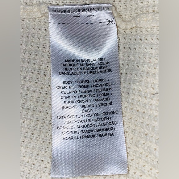 LAUREN RALPH LAUREN COWL NECK SWEATER WOMENS SIZE LARGE OFF WHITE CREAM COTTON - Picture 5 of 7